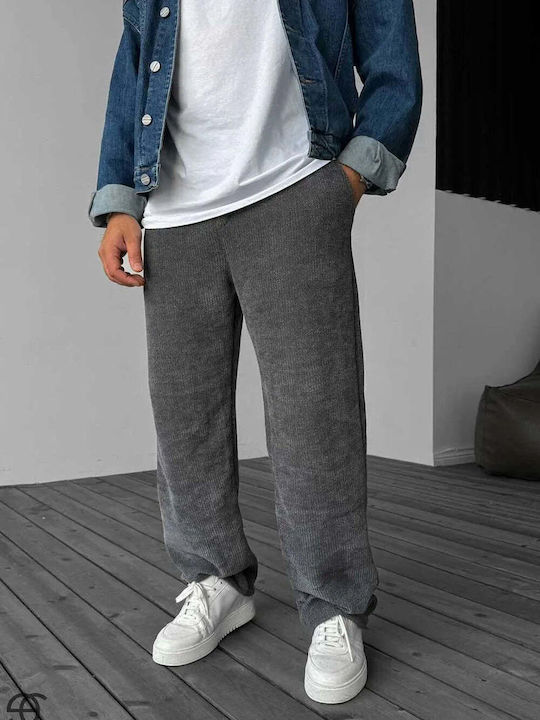 Men's Loose Fit Charcoal Trousers