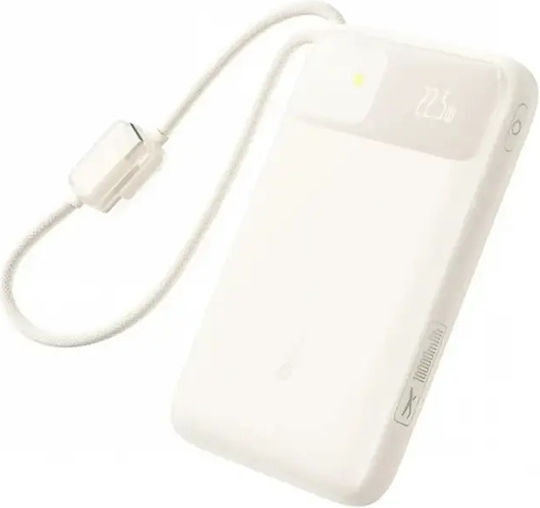 Baseus EnerFill FC11 Външна батерия 10000mAh 22.5W с USB-A порт и USB-C порт Power Delivery / Quick Charge Бежова