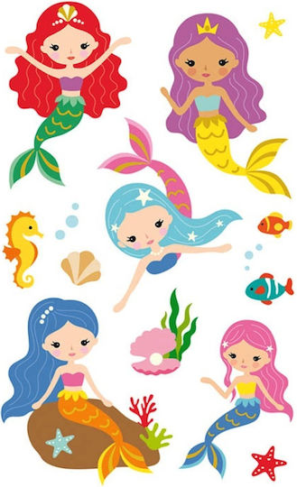 bsb Αυτοκόλλητα Mermaid 3 Φύλλα