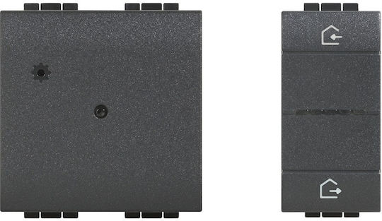 Bticino Wall-Mounted Wi-Fi Wall Switch with Commands and Grey Frame