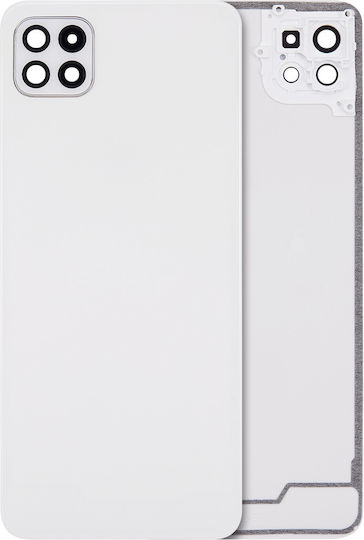 Capac Spate din Sticlă pentru Cameră Samsung Galaxy A22 5g A226 2021 Aftermarket Plus Alb