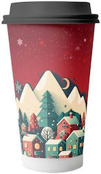 Disposable Paper Double-Wall Cup Red 25 pcs
