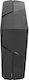 Makenna Gaming Midi Tower Computer Case with Side Window Black
