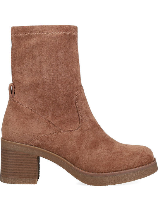 Suede Women's Ankle Boots Taupe