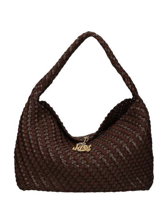 Braune Damen-Schultertasche