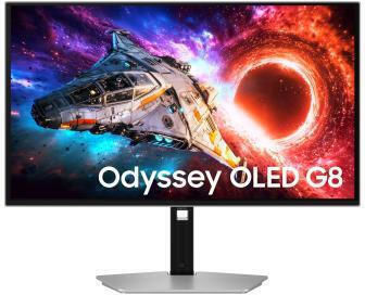 Odyssey G8 G80SH Monitor de Gaming OLED 27" 4K 3840x2160 240Hz cu Timp de Răspuns de 0.03ms GTG Gri