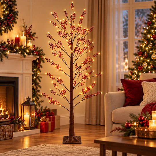 Illuminated Outdoor Christmas Decorative Tree 180 cm White
