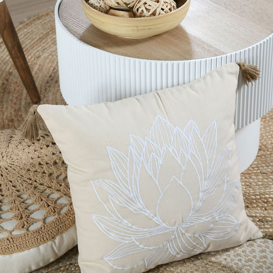 S-f Mekong Sofa Cushion in 100% Cotton Ecru 45x45cm