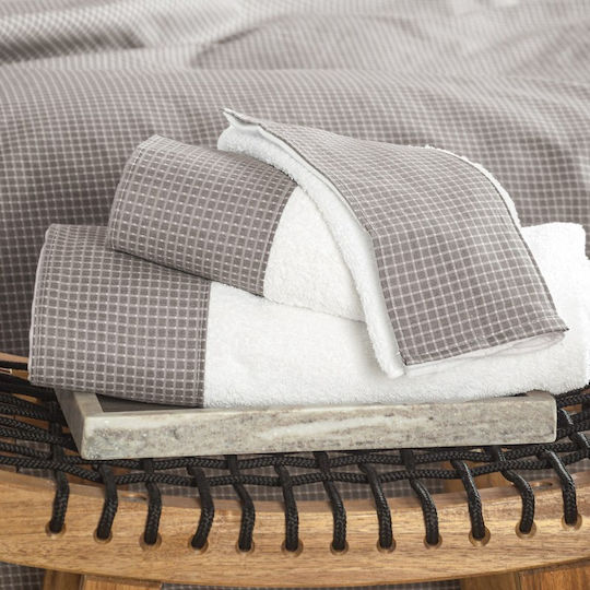Rythmos Imperial 3-Piece Bath Towel Set Grey 500gsm Weight