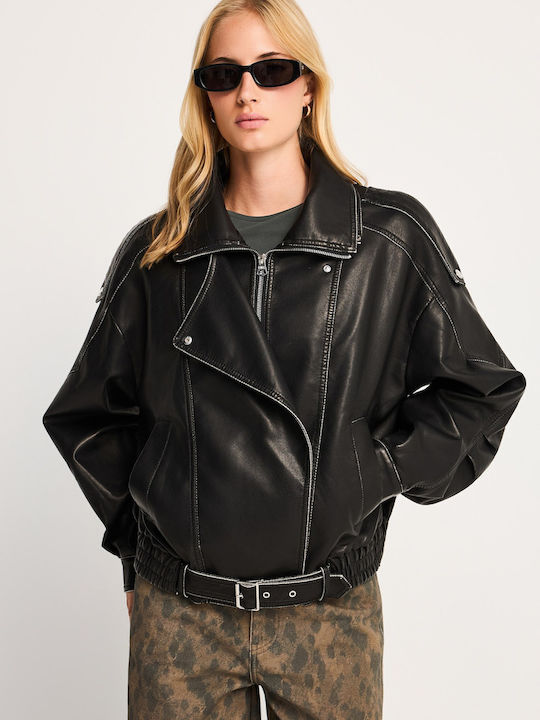 Γυναικείο Biker Jacket Μαύρο