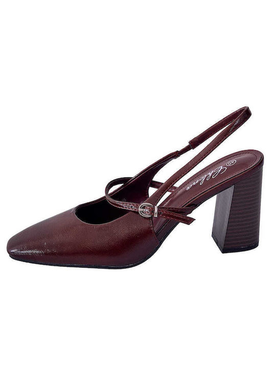 Celestino Обувки на ток Slingback с Каишка Бордо