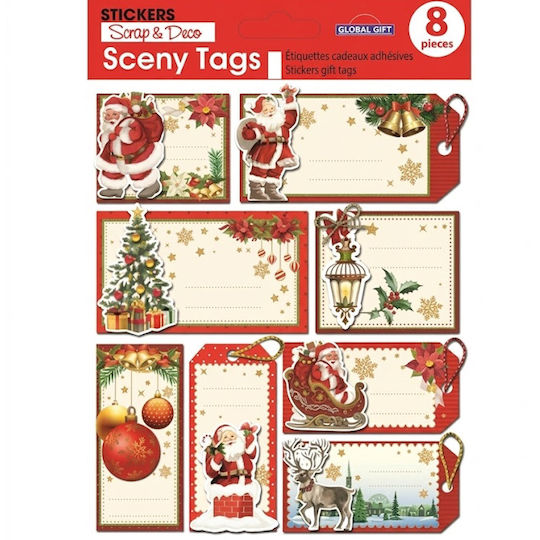 Global Gift Стикери Sceny Tag Christmas 14x12 см 540125