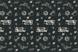 Черна Хартиена Парти Покривка Harry Potter 180x120 Cm