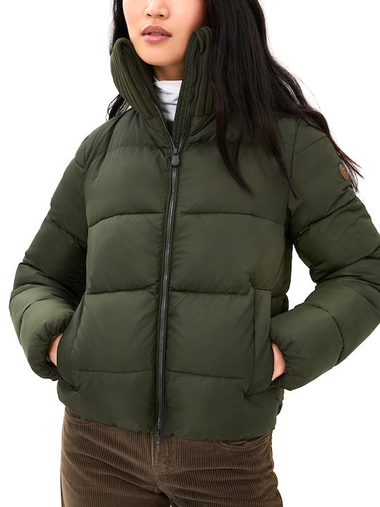 Save The Duck Soy Μακρύ Γυναικείο Puffer Μπουφάν για Χειμώνα Χακι D33001WMEGA2350078