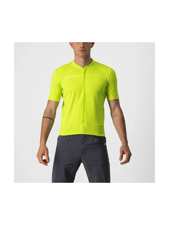 Castelli Unlimited Allroad Мъжка Късорукавна Колоездачна Фланелка Жълта