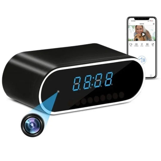 Ip07 WiFi Hidden Camera Clock 1080p with Memory Card Slot