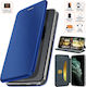 Klapphülle im Book-Style für Motorola Moto G24 Power mit Magnetverschluss, Kartenfach, Standfunktion, Kunstleder und Mikrofaserfutter, Blau