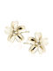 Lysea Women's Flower Earrings 925 Silver Gold Zirconia