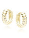 Lysea Geriffelte Creolen 13 Mm mit Sicherheitsclip 14 Karat Gold