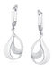 Lysea Dangle Drop Earrings 925 Rhodium-Plated Silver Satin Shiny