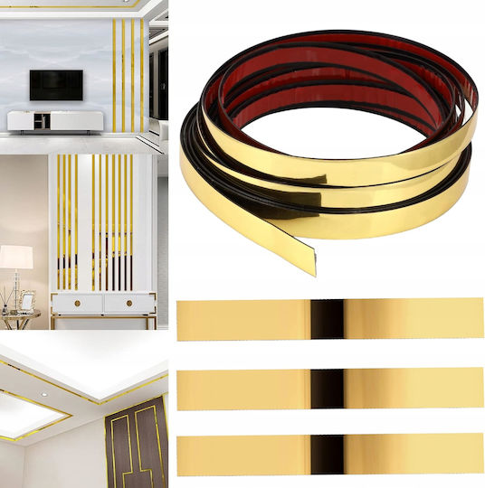 Decorative Gold Pvc Trim 14mm Gold 10 Meters 1.4cm Gloss