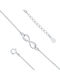 Lysea Women's Silver Chain Bracelet with Infinity Design
