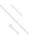 Lysea Women's Silver Chain Bracelet with Diamond