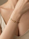 Lysea Women's Gold-Plated Stainless Steel Chain Bracelet with Zircon