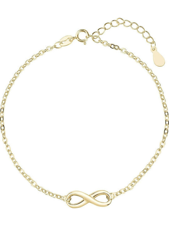 Lysea Women's Set of Chain Bracelets with Infinity Design in Gold-Plated Silver