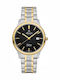 Men's Watch 20mm Battery-Powered with Silver / Gold Metal Bracelet