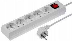 Velstro Power Strip 5 Sockets with Switch and 5m Cable France (Type E) Velstro Power Strip 5 Sockets with Switch and 5m Cable France (Type E)