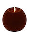 Weihnachtskerze LED 013.840016 10x7,8 cm Bordeauxrot