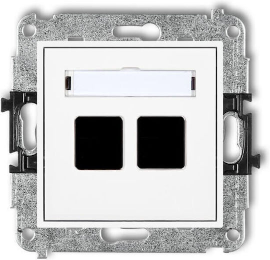 Karlik Antenna Socket in White 25MGM-2P