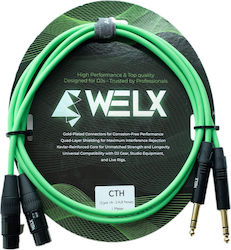 Welx XLR male - 1m WELX2fhv41wm