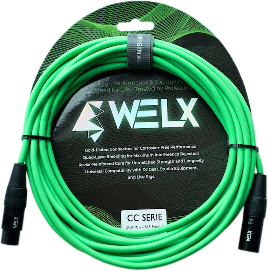 Welx Cable XLR male - Μαύρο 9m CC-SERIE-9M