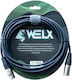 Welx Кабел XLR с мъжки конектор – Черен, 9 м CC-SERIE-9M(black)