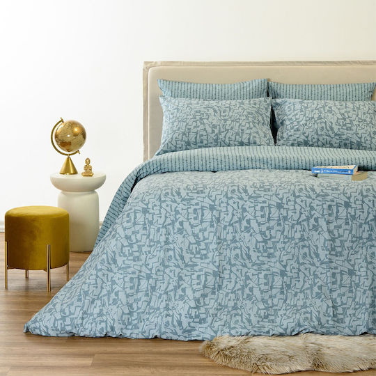Melinen Doppelbettdecke mit Hohlfaserfüllung 240x240 cm Ultra Storm Storm Blue 350 GSM