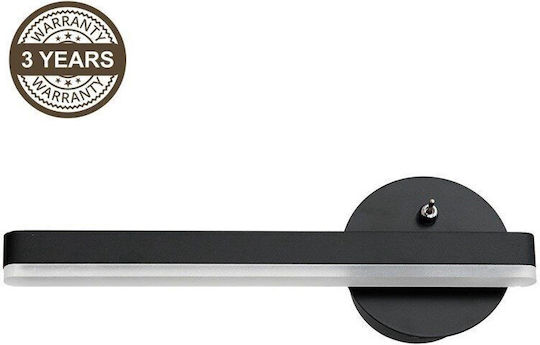 Domoletti Modern Wall Lamp with Integrated LED and Natural White Light Black