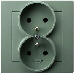 Ospel Double Green Power Socket Ospel Double Green Power Socket