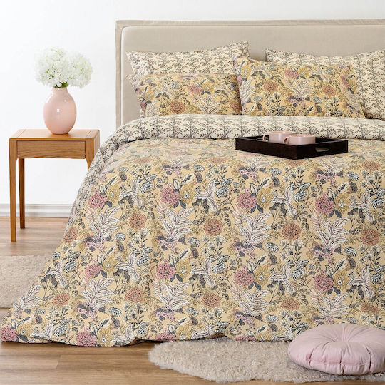 Melinen Ultra Eduarda Baumwoll-Bettbezug für Einzelbett 165x245 Ultra Eduarda Beige