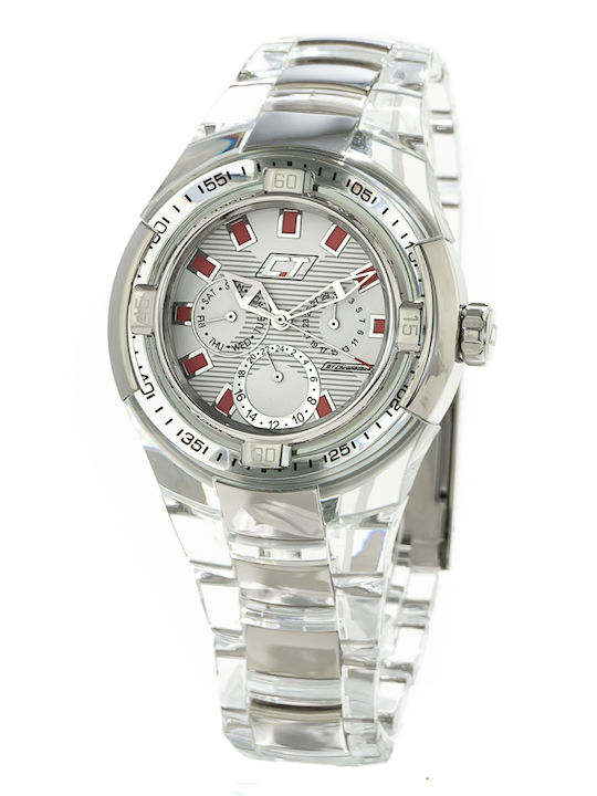 Chronotech Ανδρικό Ρολόι 44mm Μπαταρίας με Διάφ...