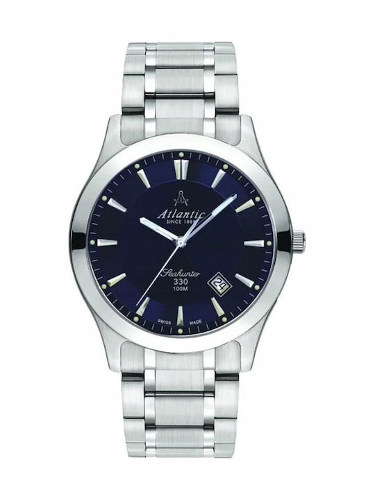 Men’s Battery-Powered Watch 41mm with Silver Metal Bracelet
