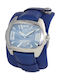 Men's Watch 45mm Battery-Powered with Leather Strap Silver