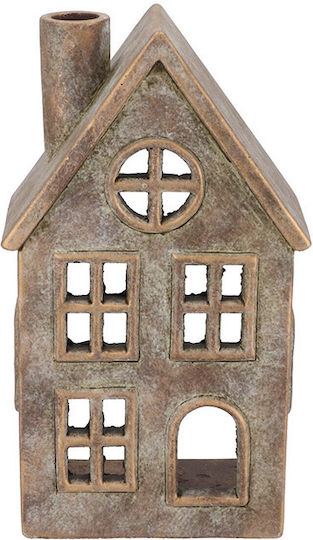 Căsuță Decorativă cu Patină Aurie 16x28 cm