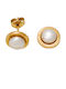 9K Gold Pearl Earrings B2657agl