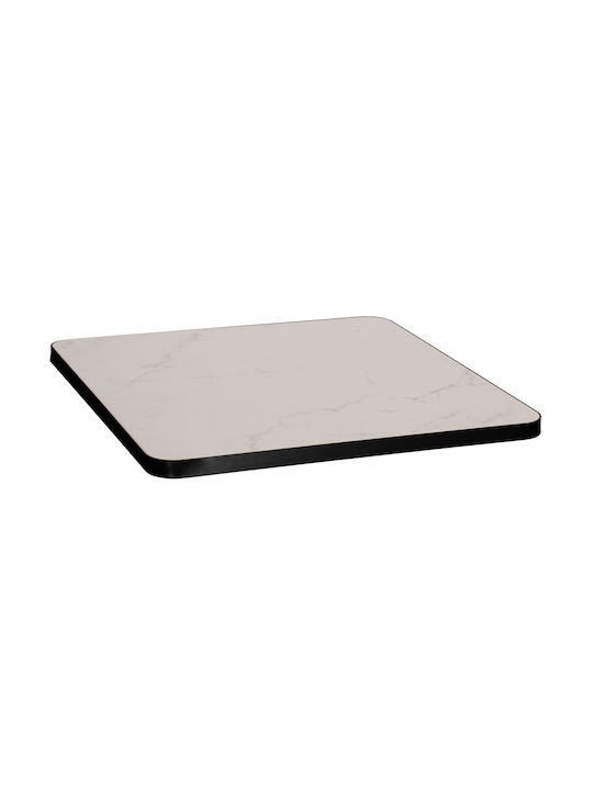 HomeMarkt Blat de Masă Pătrat din Placă Aglomerată Neagră 80x80cm HM6655.02