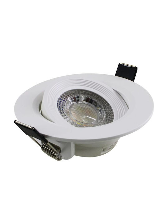 Geyer Recessed Spot with Built-in LED and Warm White Light White