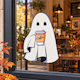 Halloween-Schaufensteraufkleber Coffee Ghost 130 x 90 cm