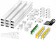 Orno Cable Channel with Sticker Made of White Plastic