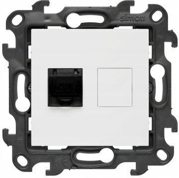 Kontakt-Simon Μονός Μηχανισμός Πρίζας Δικτύου RJ45 σε Λευκό Χρώμα N61.01/11